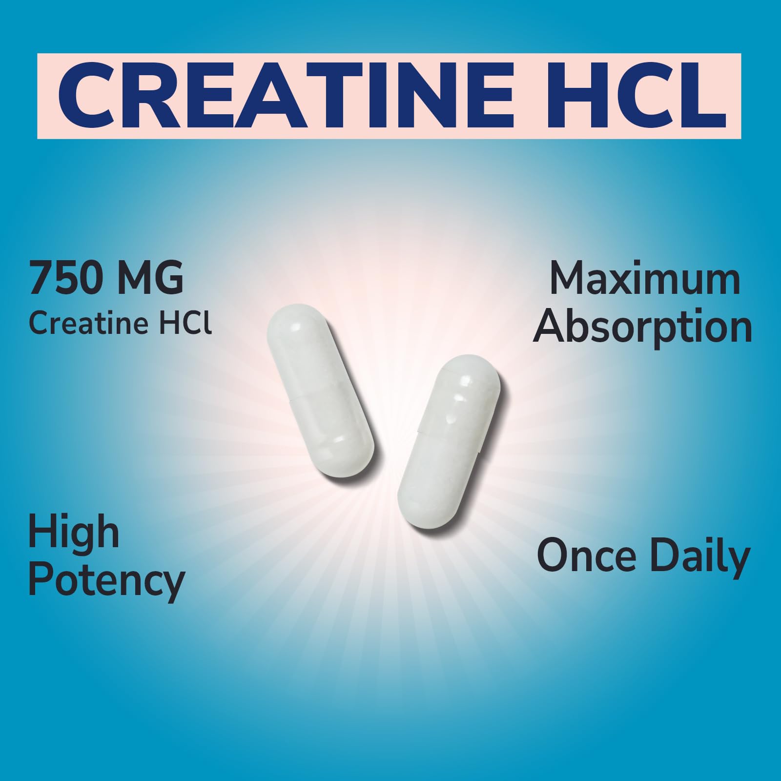 Vitalibre Creatine HCl Capsule, 750mg High Absorption Creatine Hydrochloride, Endurance, Strength, Fast Absorbing, No Load, No Bloat, Monohydrate Micronized Alternative, Once Daily, 90 Capsules Vitalibre uk supplements