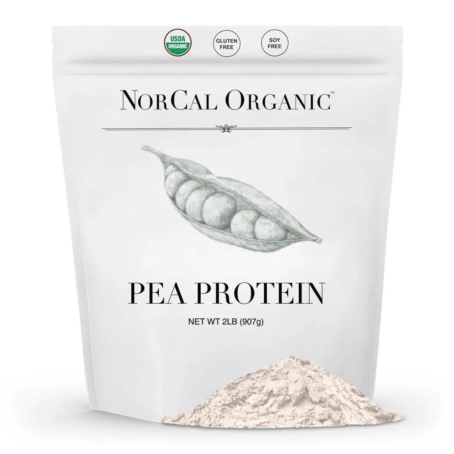 NorCal Organic - Premium Pea Protein Isolate - 100% Vegan and Organic - UNFLAVORED - 2 Pounds (Pack of 1) - 35 Servings NorCal Organic uk supplements