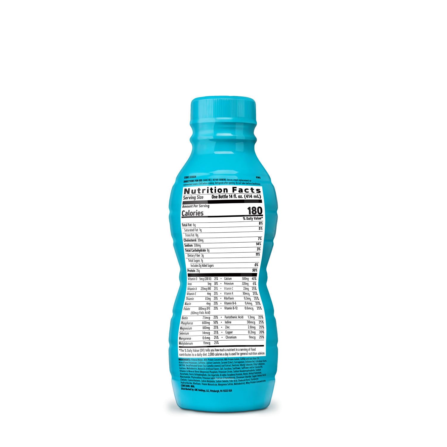 GNC Total Lean Lean Shake Burn - Vanilla Latte - 12 Bottles GNC uk supplements