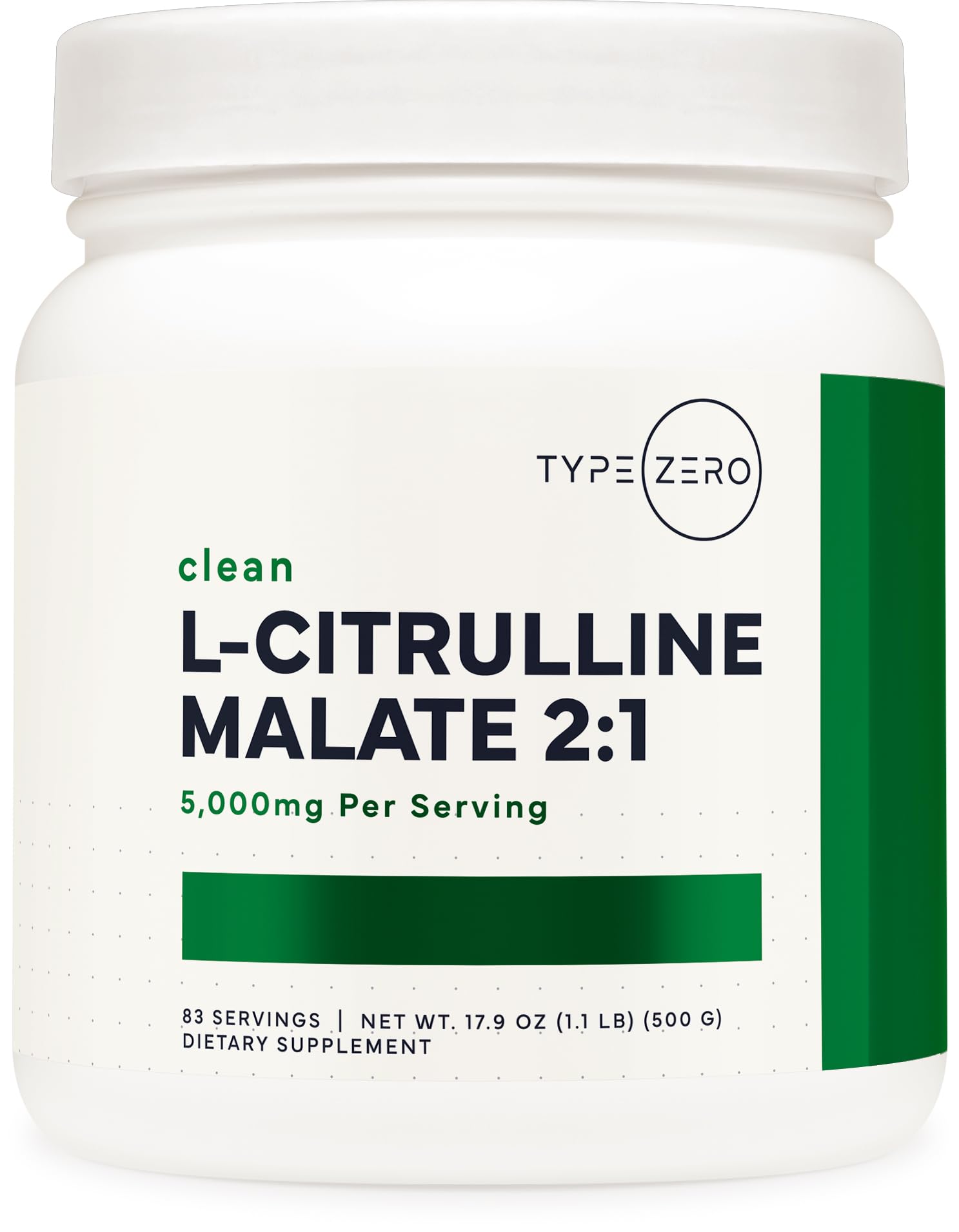 Type Zero Clean L-Citrulline Malate 2:1 Powder Drink Mix (500g, Unflavored) (83 Servings) - Keto Friendly, Gluten Free, Non-GMO Type Zero uk supplements