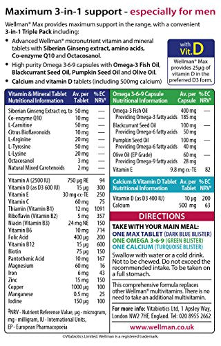 Vitabiotics Wellman Max - 84 Tablets/Capsules Vitabiotics uk supplements