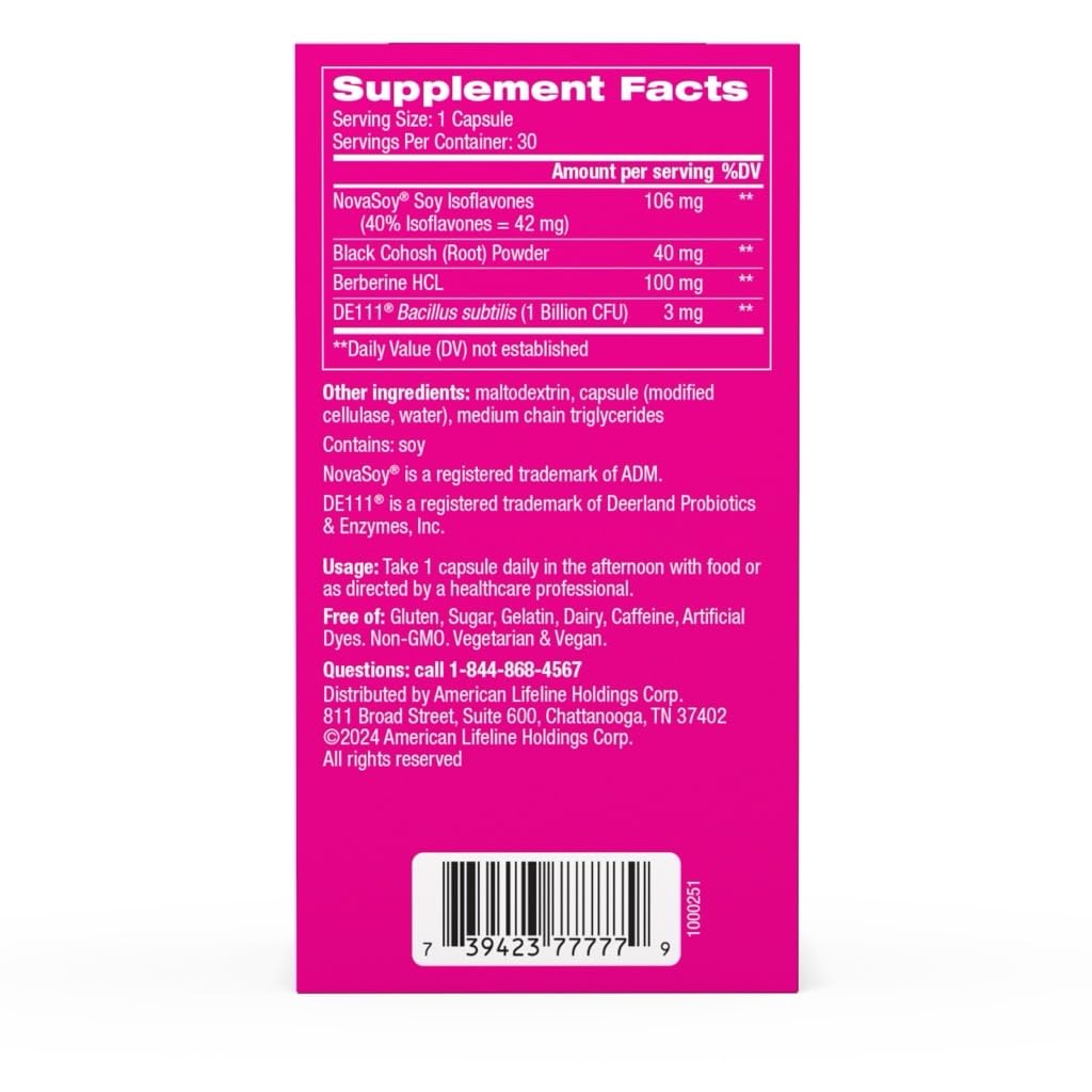 Florajen Triple-Action Menopause Probiotic - Hormonal Balance, Hot Flash, & Mood Swing Relief - Weight Management & Digestive Support - Featuring Berberine, Black Cohosh, & Botanical - 30 Capsules Florajen uk supplements