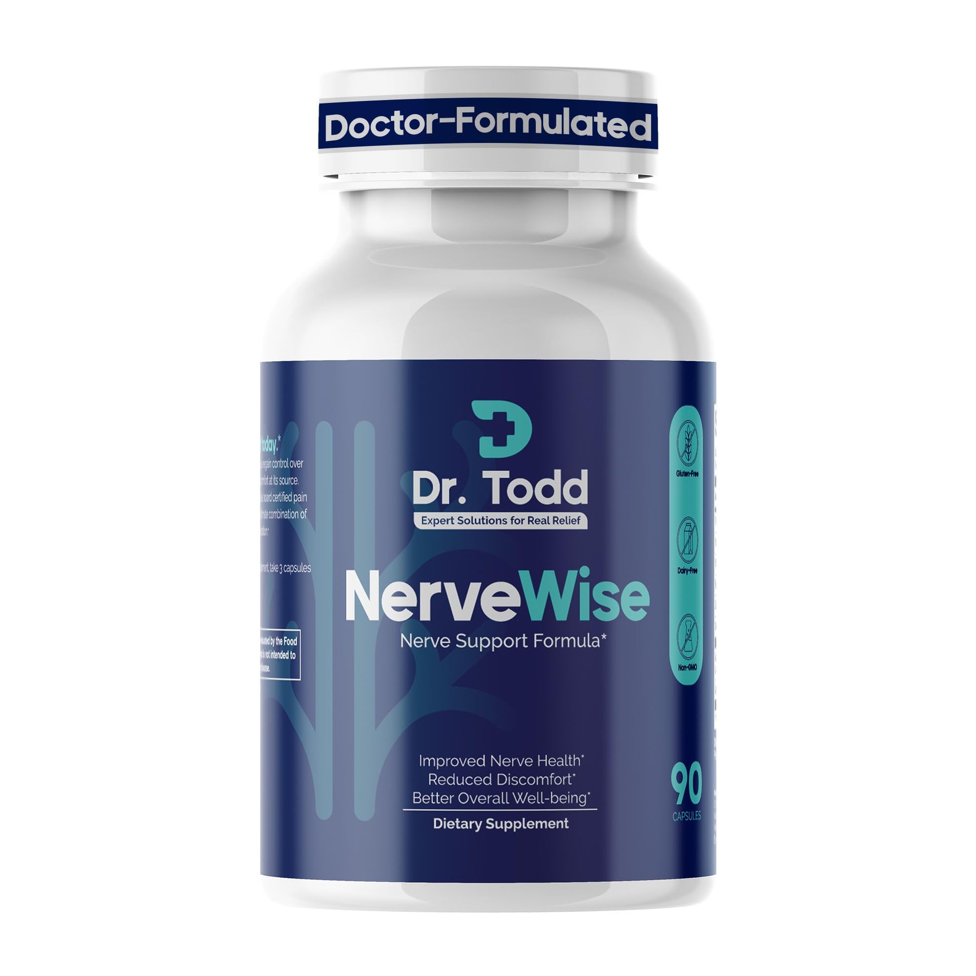 Dr. Todd NerveWise Nerve Support Supplement for Foot, Hand & Leg Comfort – Daily Formula for Healthy Nerve Function, Helps Support Nerve Balance, Body Comfort & Overall Nerve Wellness – 30 Day Supply Dr. Todd uk supplements