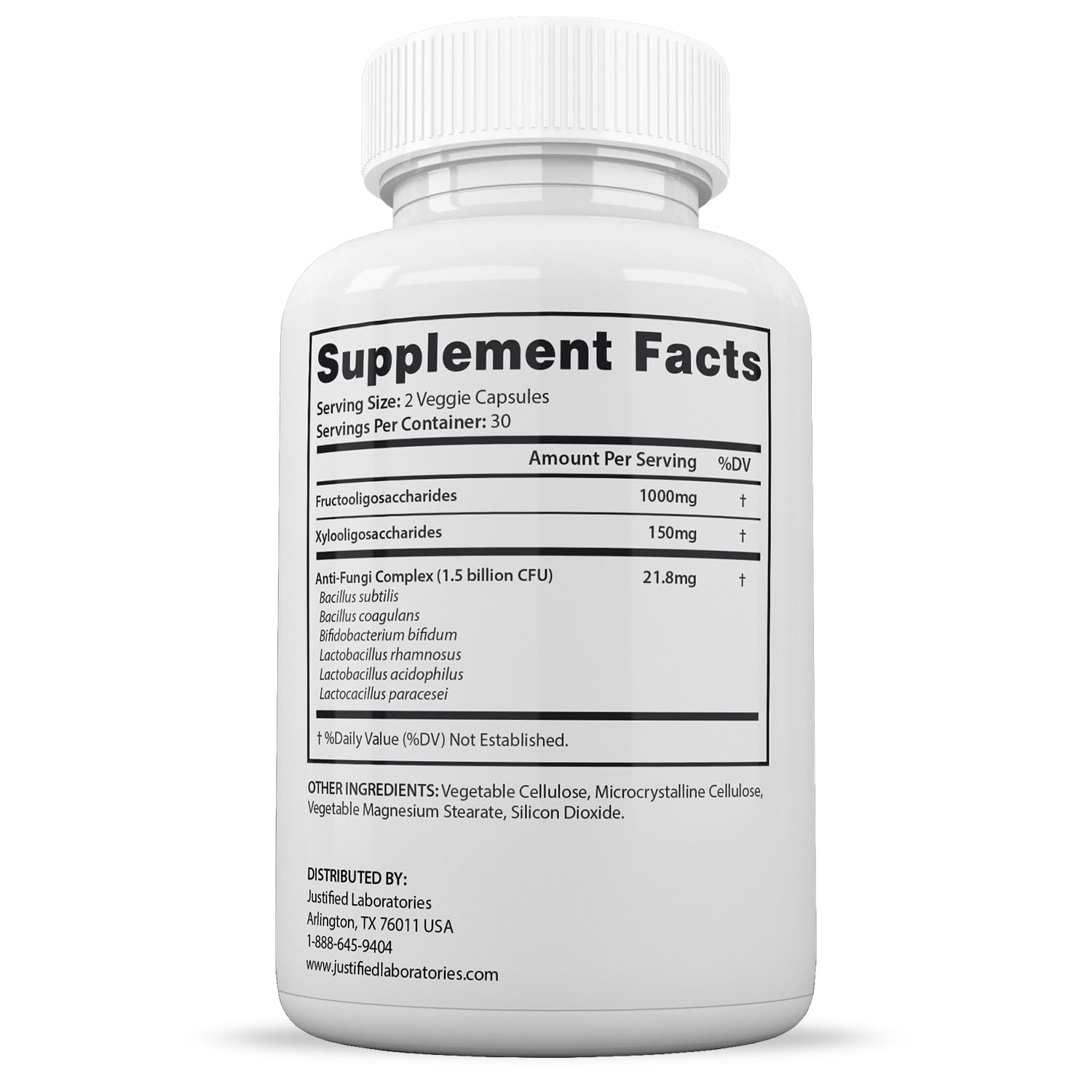 Justified Laboratories (2 Pack) Fungus Clear 1.5 Billion CFU Probiotic Pills 120 Capsules Justified Laboratories uk supplements