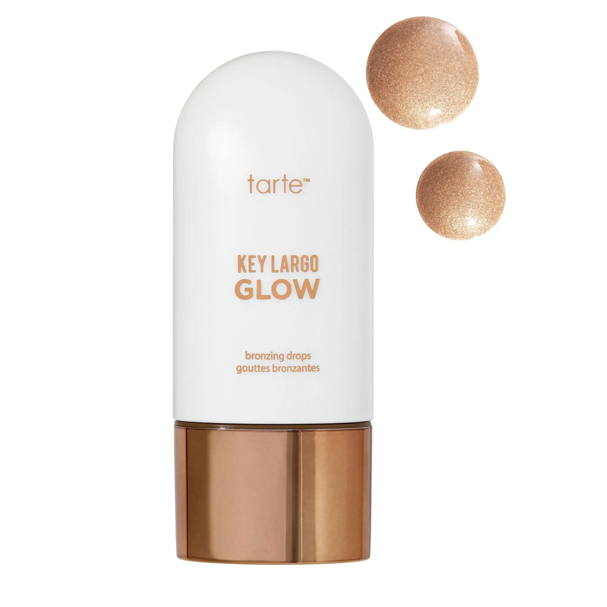 tarte key largo glow bronzing drops – Luminous Serum-Infused Liquid Bronzer with Vitamin E for Sun-Kissed Radiant Lightweight Hydration, Cruelty-Free, full size, champagne glow tarte uk supplements