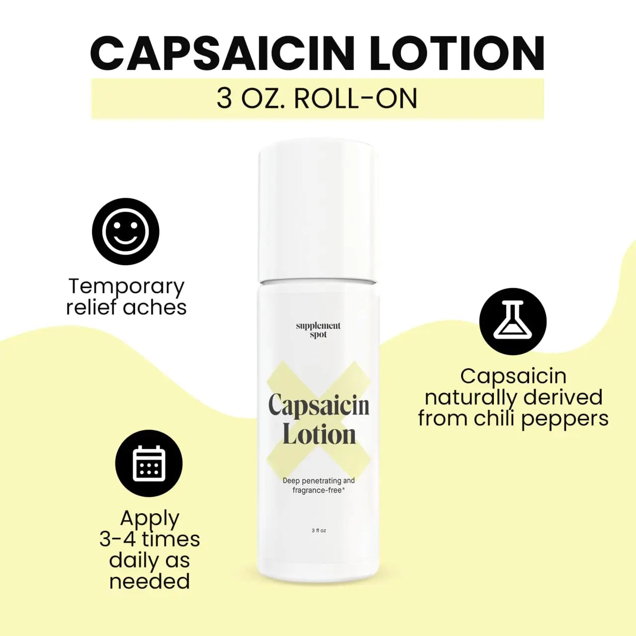 Supplement Spot Capsaicin Roll-On Cream 0.075% - Glucosamine Chondroitin MSM Gel with Bromelain – Joint & Muscle Care Bundle Supplement Spot uk supplements
