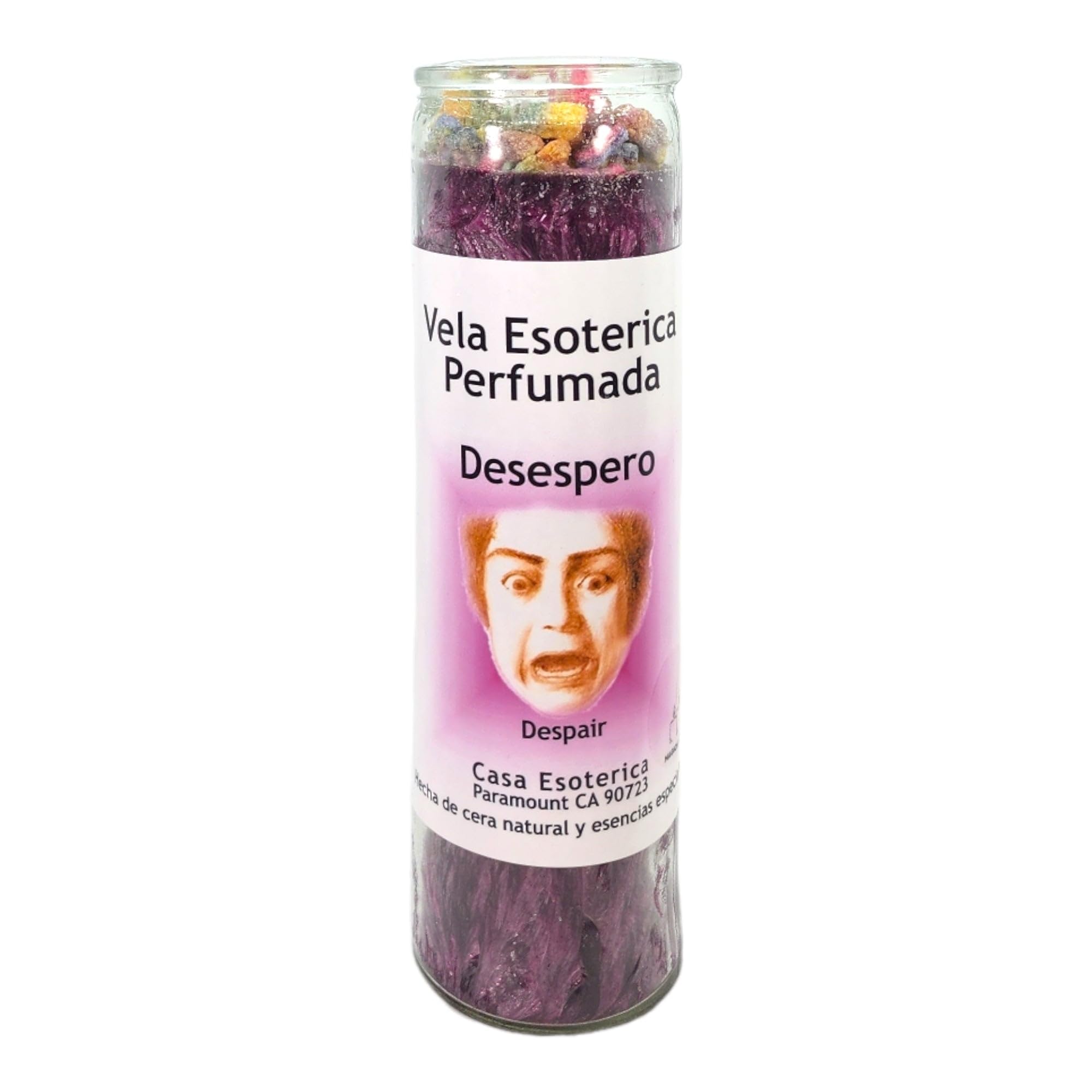Despair-Palm Wax Spiritual Intention Spell Candle-[Purple] | Vela CASA ESOTERICA PERFUMADA MAGICK SPACE uk supplements