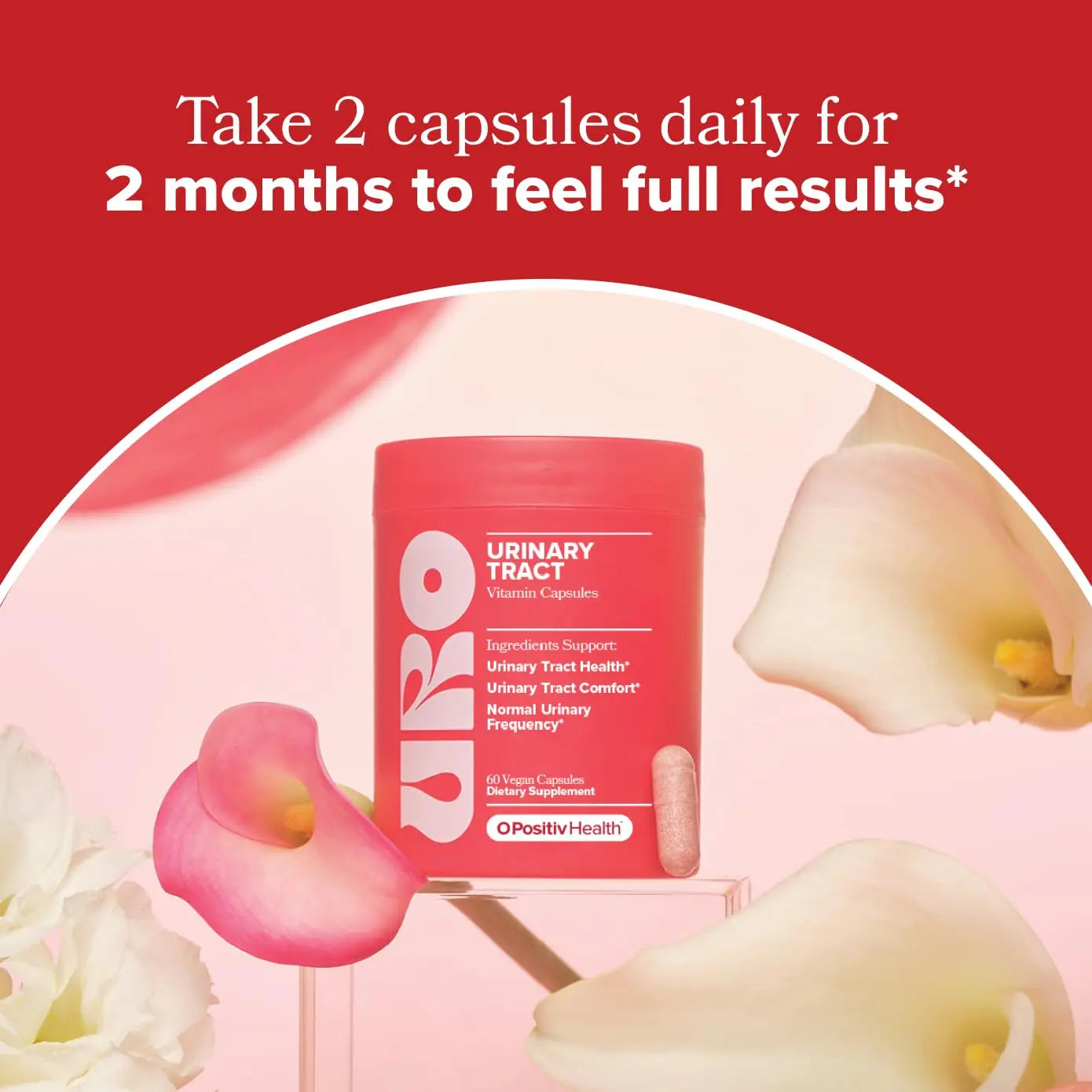 O Positiv URO Urinary Tract Health Supplement for Women, 60 Count (Pack of 1) - Urinary Support Vitamins with Pacran Complete Cranberry Extract, D-Mannose, & Vitamin C - Vegan & Gluten-Free O Positiv uk supplements