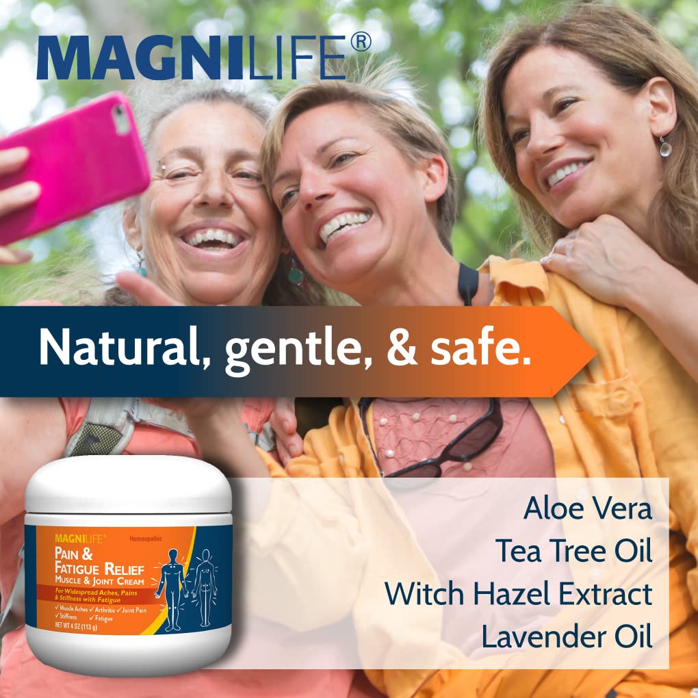 MagniLife Pain and Fatigue Relief Cream, 4 oz, Fast-Acting Relief for Fibromyalgia Symptoms, Muscle Aches & Joint Pain, Helps Relieve Soreness & Tenderness, Deep Penetrating Formula MagniLife uk supplements