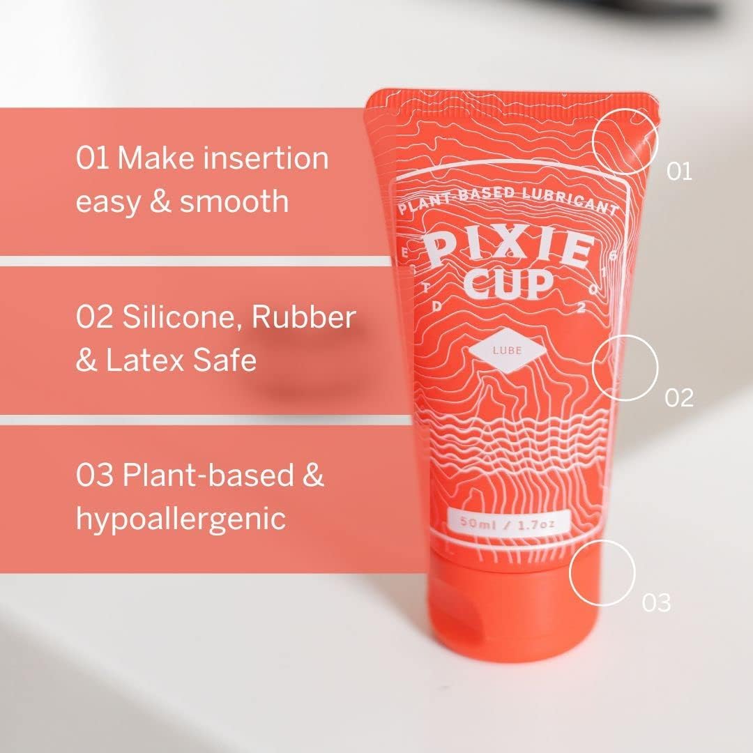 Pixie Menstrual Cup Lube - Make it Easy to Insert Your Period Cups - All Natural Water Based Lubricant Pixie Cup uk supplements