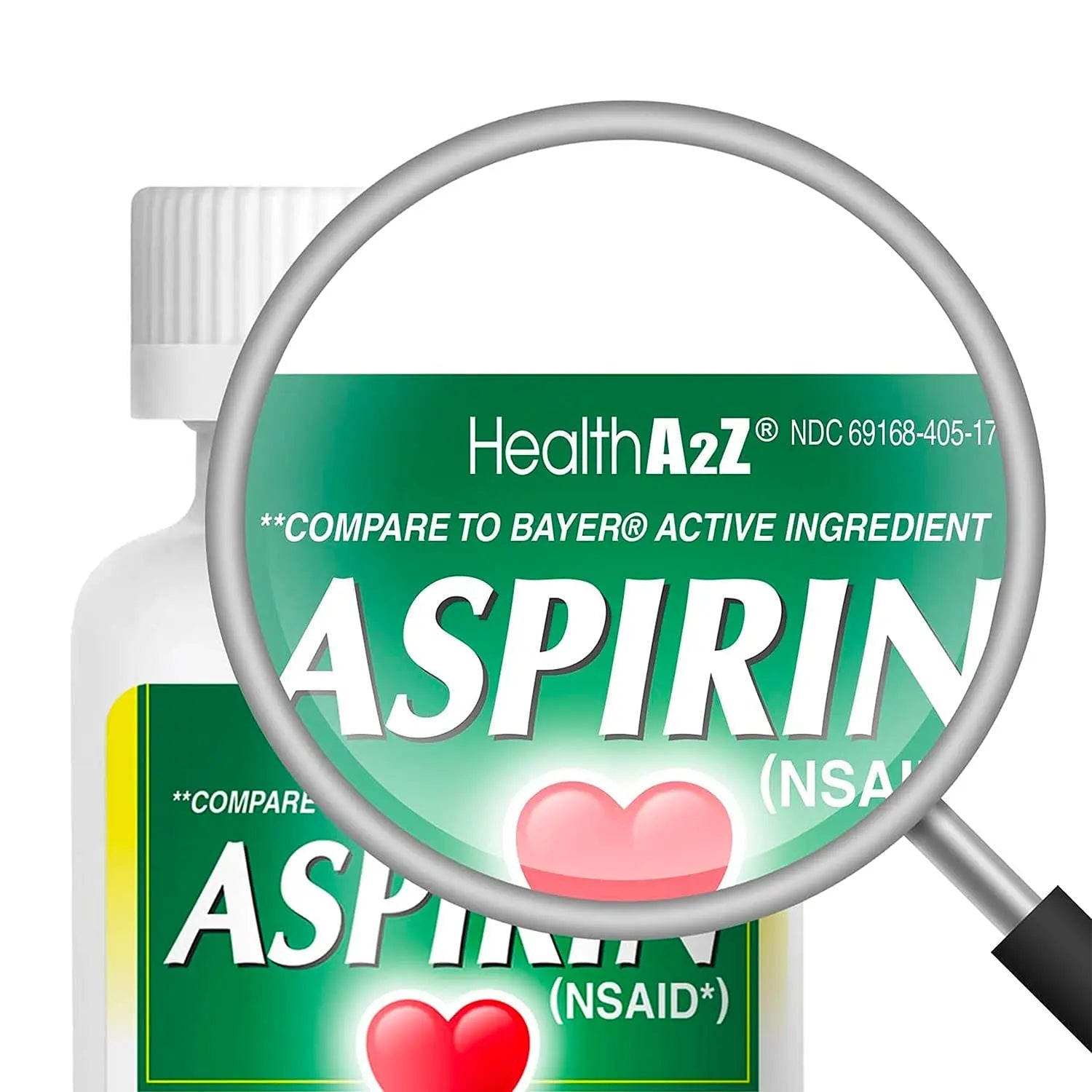 HealthA2Z® Aspirin 81 mg | Low Strength | Enteric Coated | Pain Relief | Reduces Minor Aches Muscle Pain & Cramps | Fever Reducer | Reduces Headache (365 Counts) HealthA2Z uk supplements
