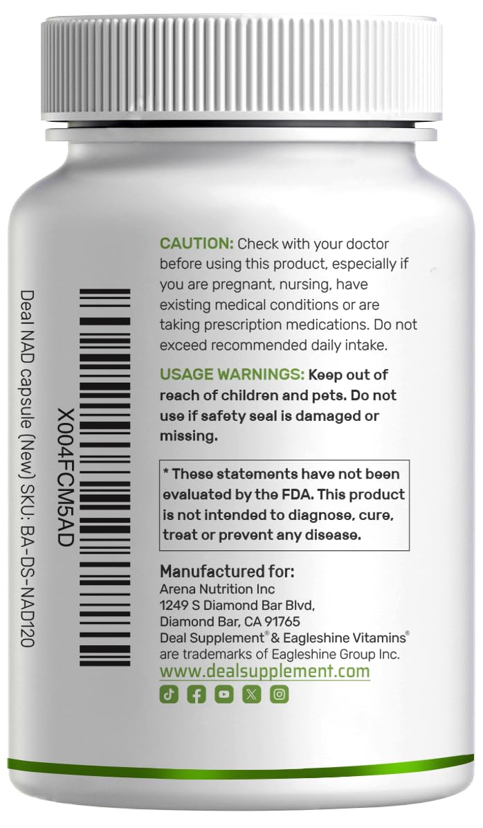 NAD+ Resveratrol Supplement 1,000mg Per Serving, 120 Veggie Capsules | 2-in-1 Extra Strength NMN Supplement Alternative | NAD Supplements for Women & Men | Non-GMO, Gluten Free DEAL SUPPLEMENT uk supplements