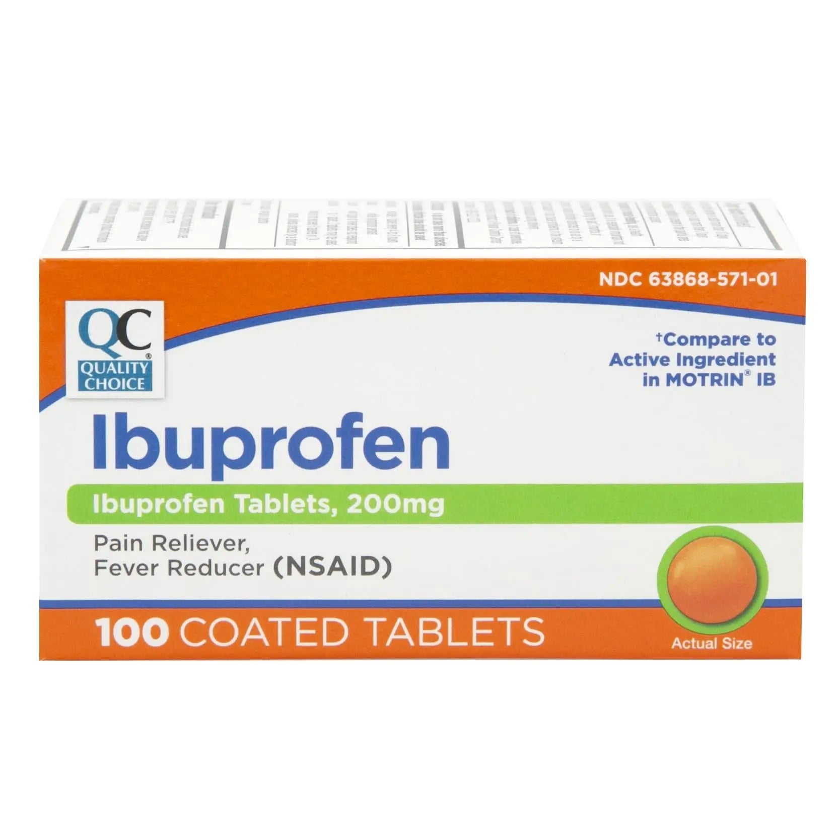 Quality Choice Ibuprofen Tablets, 200 mg, Pain Reliever and Fever Reducer for Arthritis, Toothache, Back Pain, Headache, Body Aches, and More 100 Count of Coated Tablets Quality Choice uk supplements