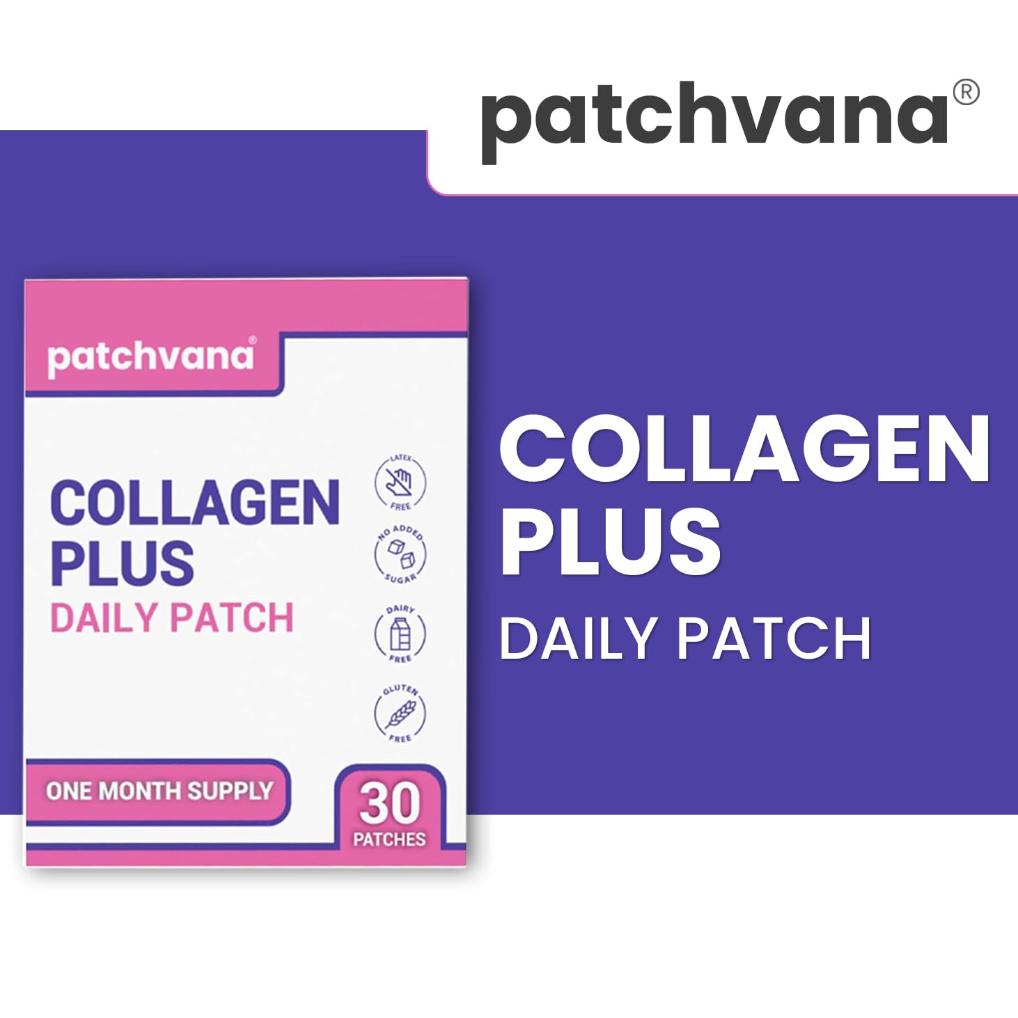 Patchvana Collagen Plus Patch for Women & Men, 1 Month Supply, 30 Patches Patchvana uk supplements