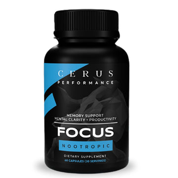 Cerus Performance Focus Nootropic Supplement - Enhances Mental Clarity, Boosts Memory & Cognitive Function, Improves Alertness - Ideal for Athletes & Fitness Enthusiasts - 60 Capsules Cerus uk supplements
