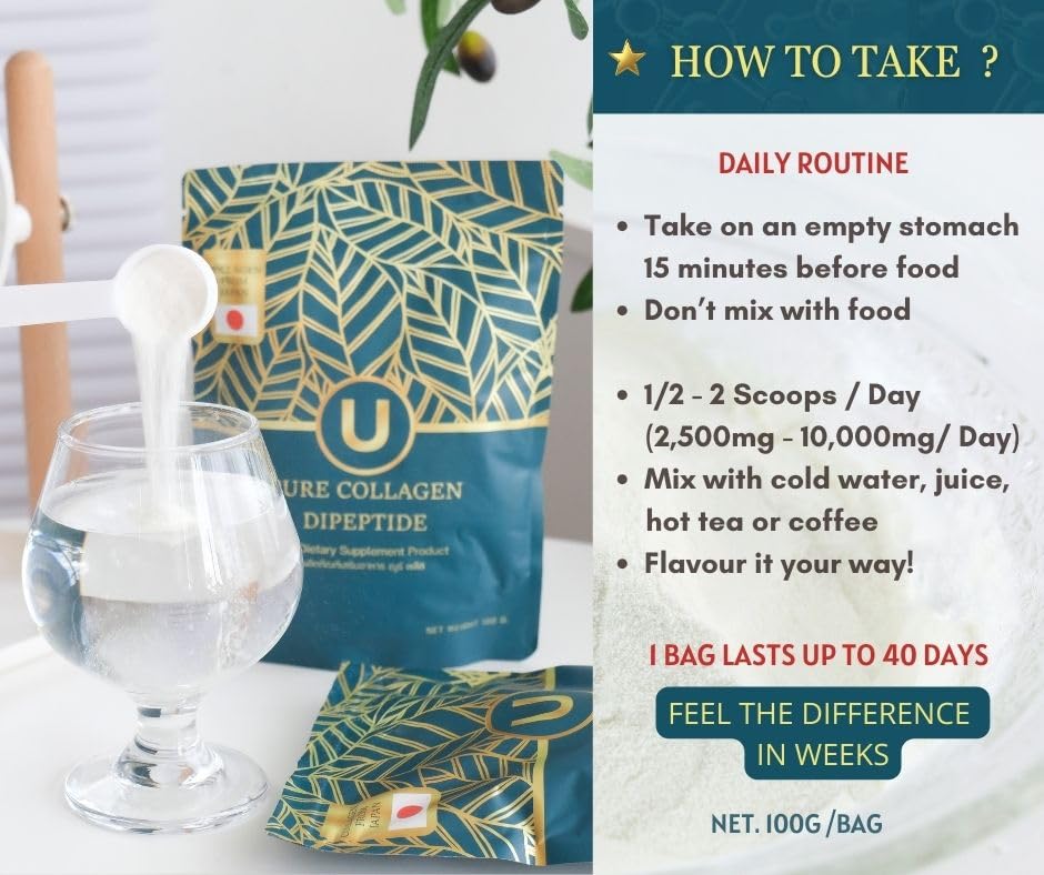 U+ Pure Collagen Dipeptide Supplement - Advanced Hydrolyzed Collagen Powder for Skin, Hair U+ Pure Collagen uk supplements