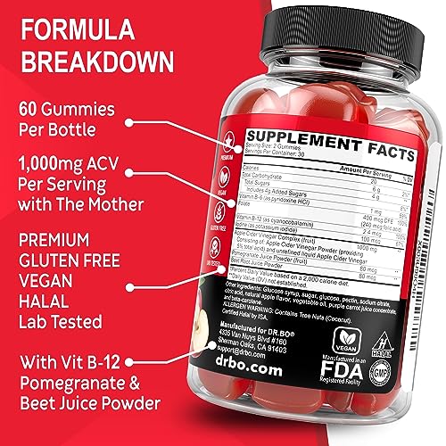 ACV Apple Cider Vinegar Gummies - Natural Support for Advanced Weight DR. BO uk supplements