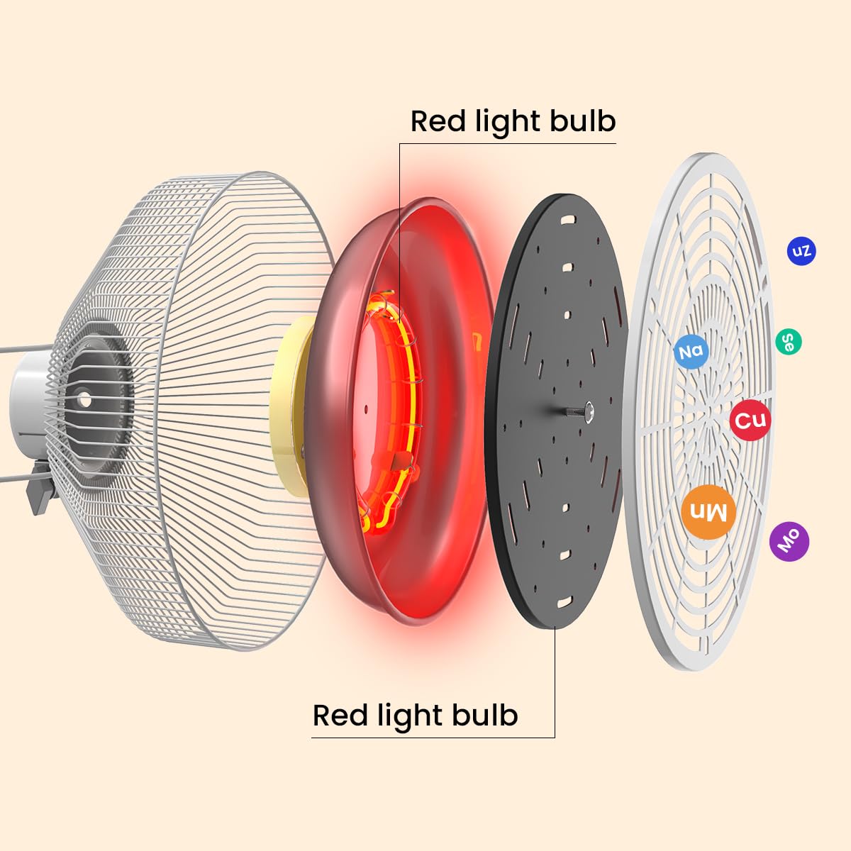 TDP and Infrared Red Light Therapy with Base, 2 in 1 Infrared Heat Lamp Device with 275W Bulb YUNCHI uk supplements