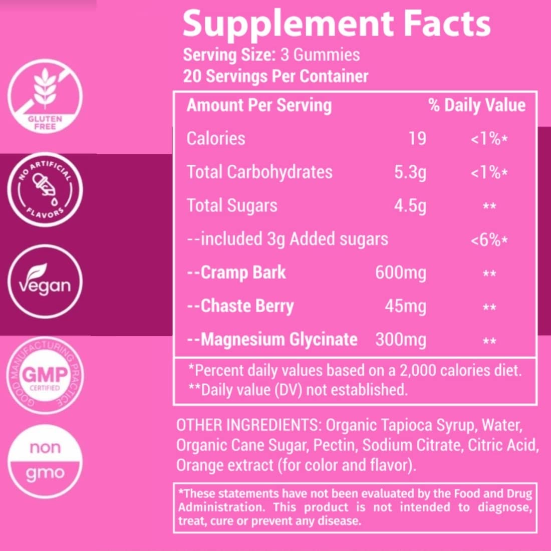 Menstrual Cramp Period Gummies True Roots | PMS Support Supplement for Women | Healthy Flow | Flo PMS Menstrual Cycle Relief, Cramping and Bloating | Vegan & Natural Flavors | 60 Count True Roots uk supplements
