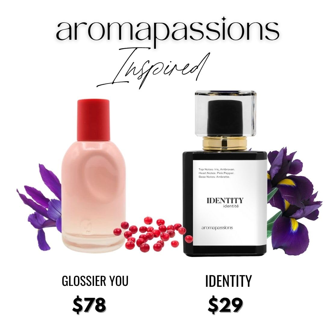 IDENTITY | Inspired by GLSSIER YOU | Pheromone Perfume for Men and Women | Extrait De Parfum | Long Lasting Dupe Clone Essential Oils Fragrance | Perfume De Hombre Mujer | (100 ml / 3.4 Fl oz) aromapassions uk supplements