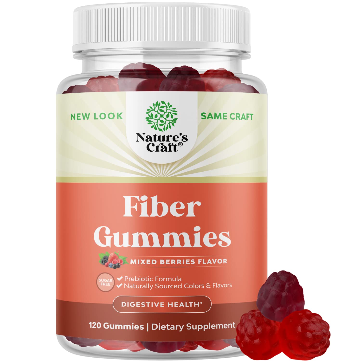 Sugar Free Fiber Gummies for Adults - High Fiber Supplement Gummies Vitamins for Adults Natures Craft uk supplements