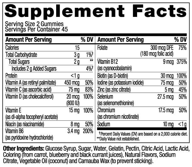 OLLY Men's Multivitamin Gummy, Vitamins A, C, D, E, B, Zinc, Blackberry Flavor, 45 Day Supply - 90 Count OLLY uk supplements