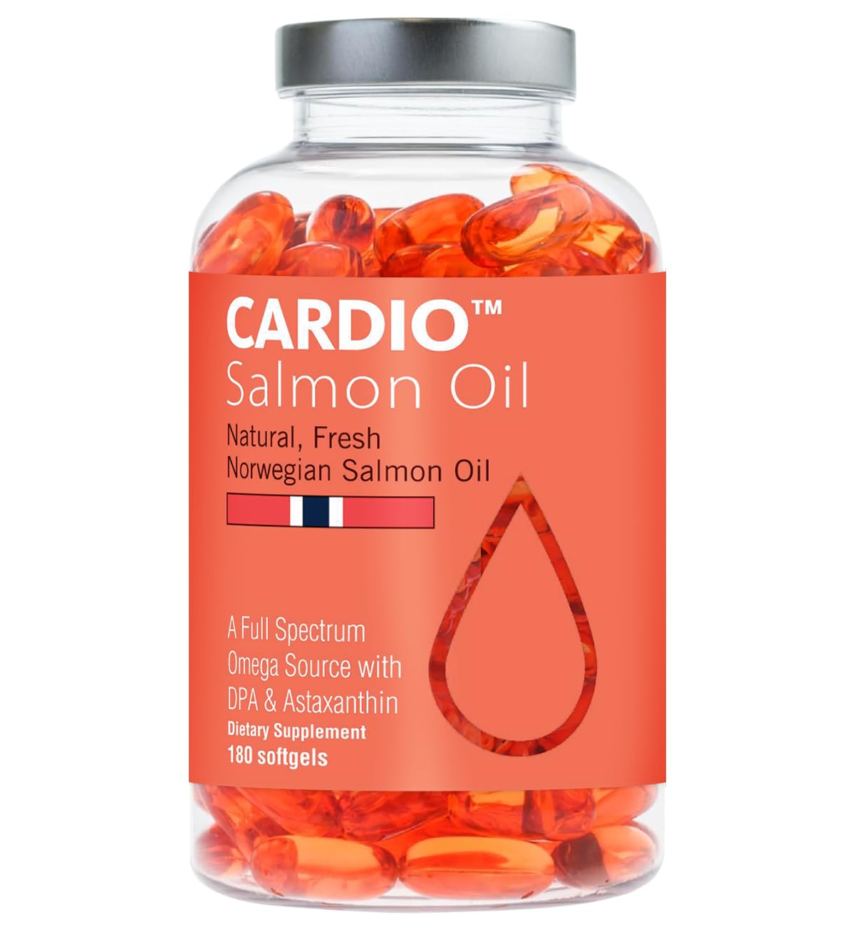 High Strength Omega 3 Fish Oil - 1000mg, Norwegian Salmon Oil with EPA & DHA, No Burping or Aftertaste, Omega 3 Fatty Acids Supplement for Eye, Brain & Heart, Triglyceride Form - 180 Capsules Hofseth BioCare uk supplements