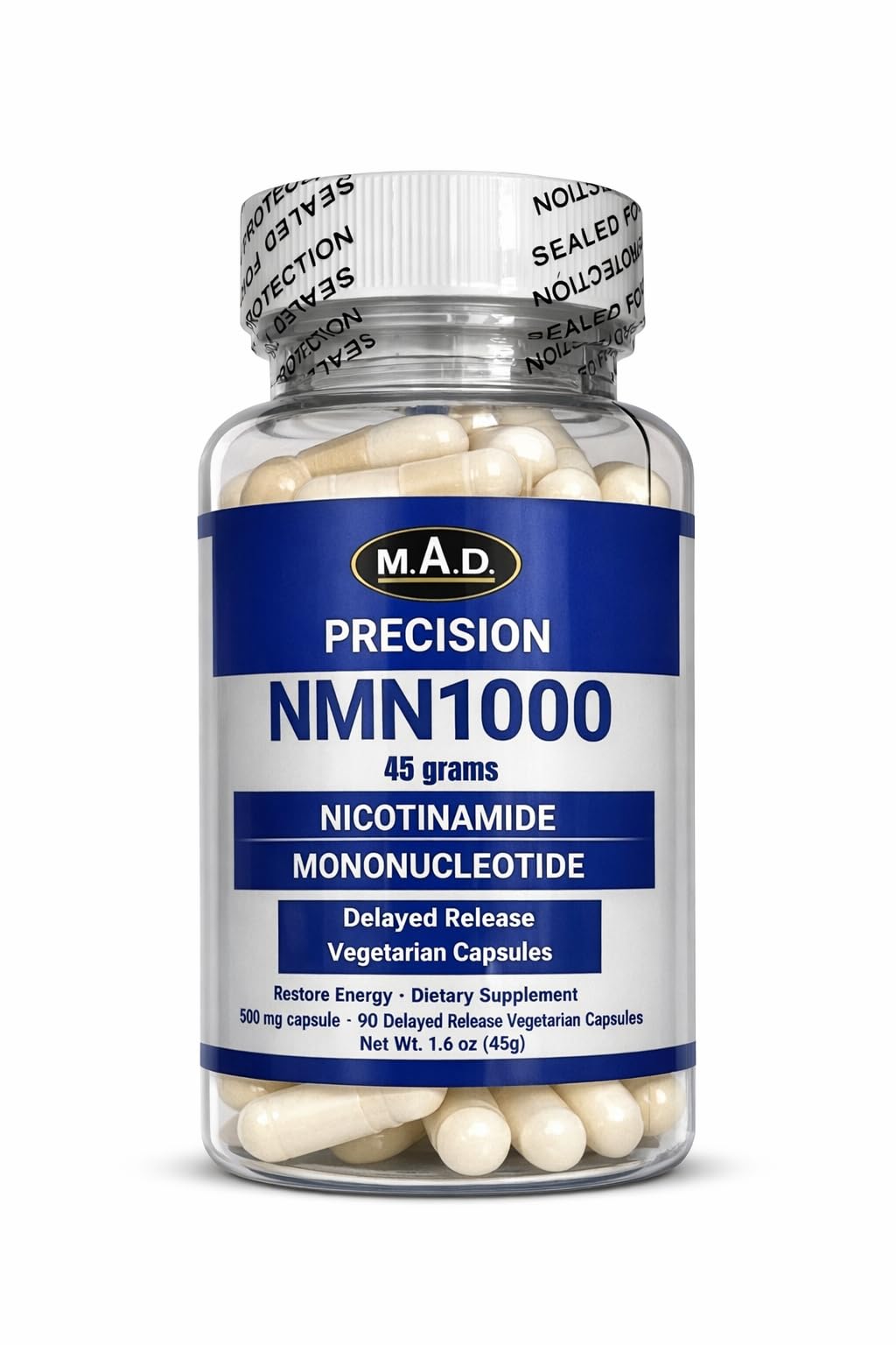 Precision NMN1000-1000 mg per Serving, 90 Capsules, 45 Grams Total Delayed Release Vegetarian Capsule, Nicotinamide Mononucleotide Generic uk supplements