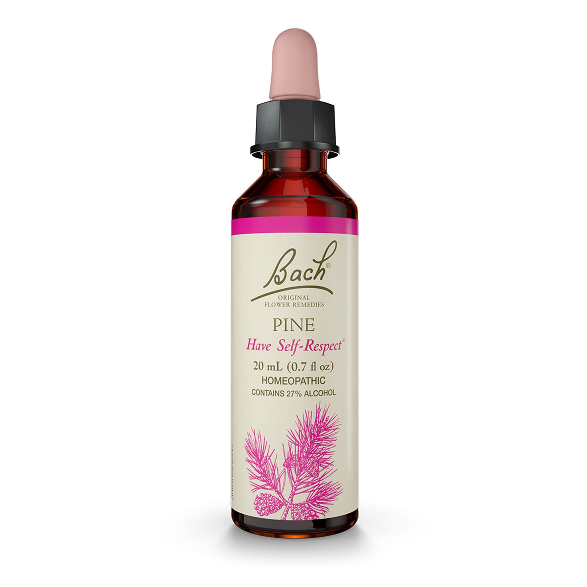 Bach Original Flower Remedies, Pine for Self Respect, Natural Homeopathic Flower Essence Bach uk supplements
