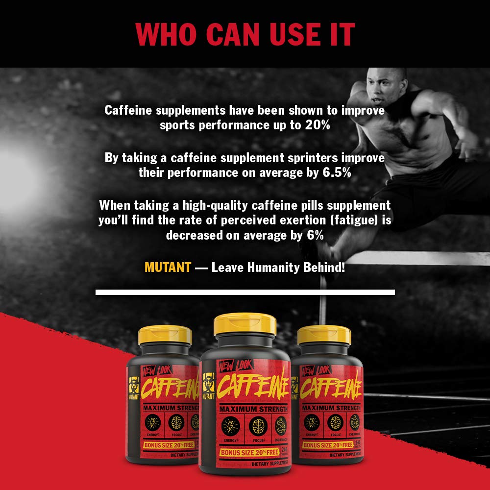 Mutant Caffeine - Pure, Restore Mental Alertness or Wakefulness When Fatigued Mutant uk supplements