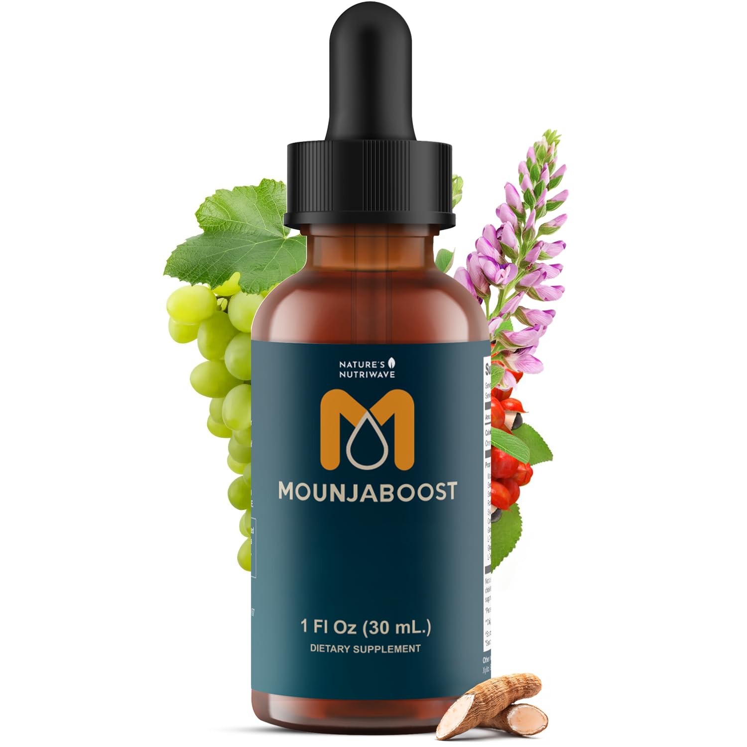 Mounjaboost – Natural Herbal & Plant-Based Supplement with 6 Exotic Nutrients & Botanicals – Made in USA, GMP-Certified, Non-GMO, Easy-to-Take – 30 mL, 1 Month Supply Nature’s NutriWave uk supplements