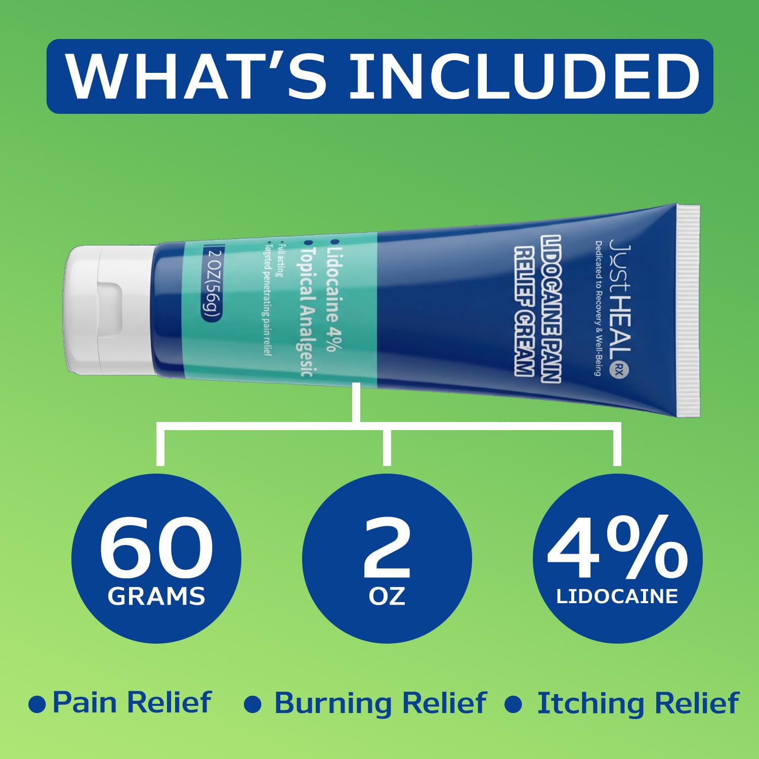 JustHeal RX Lidocaine Cream for Hemorrhoids | 2 OZ Tube – Fast-Acting 4% Lidocaine Numbing Cream & Topical Analgesic Cream for Anorectal Itch Relief | OTC Lidocaine Cream Maximum Strength JustHeal RX uk supplements