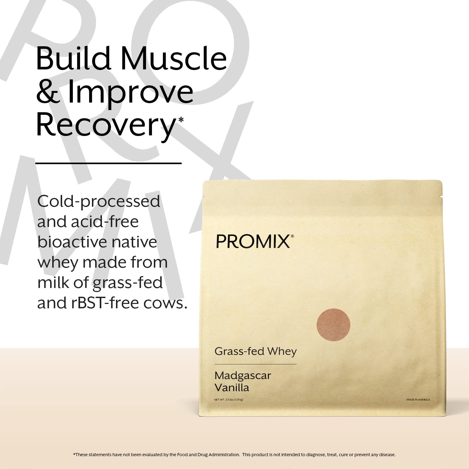 Promix Whey Protein Powder, Vanilla - 5lb Bulk - Grass-Fed & 100% All Natural ProMix Nutrition uk supplements