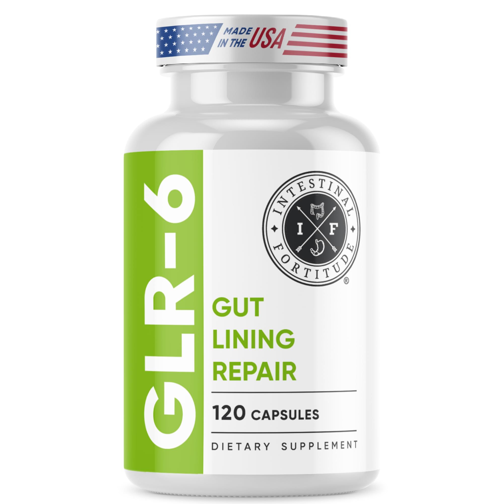 Intestinal Fortitude GLR-6 - Gut Lining Repair Supplement for Gut Health - Leaky Gut Repair with L-Glutamine, Slippery Elm, DGL Licorice Root, Marshmallow Root, Fenugreek Intestinal Fortitude uk supplements
