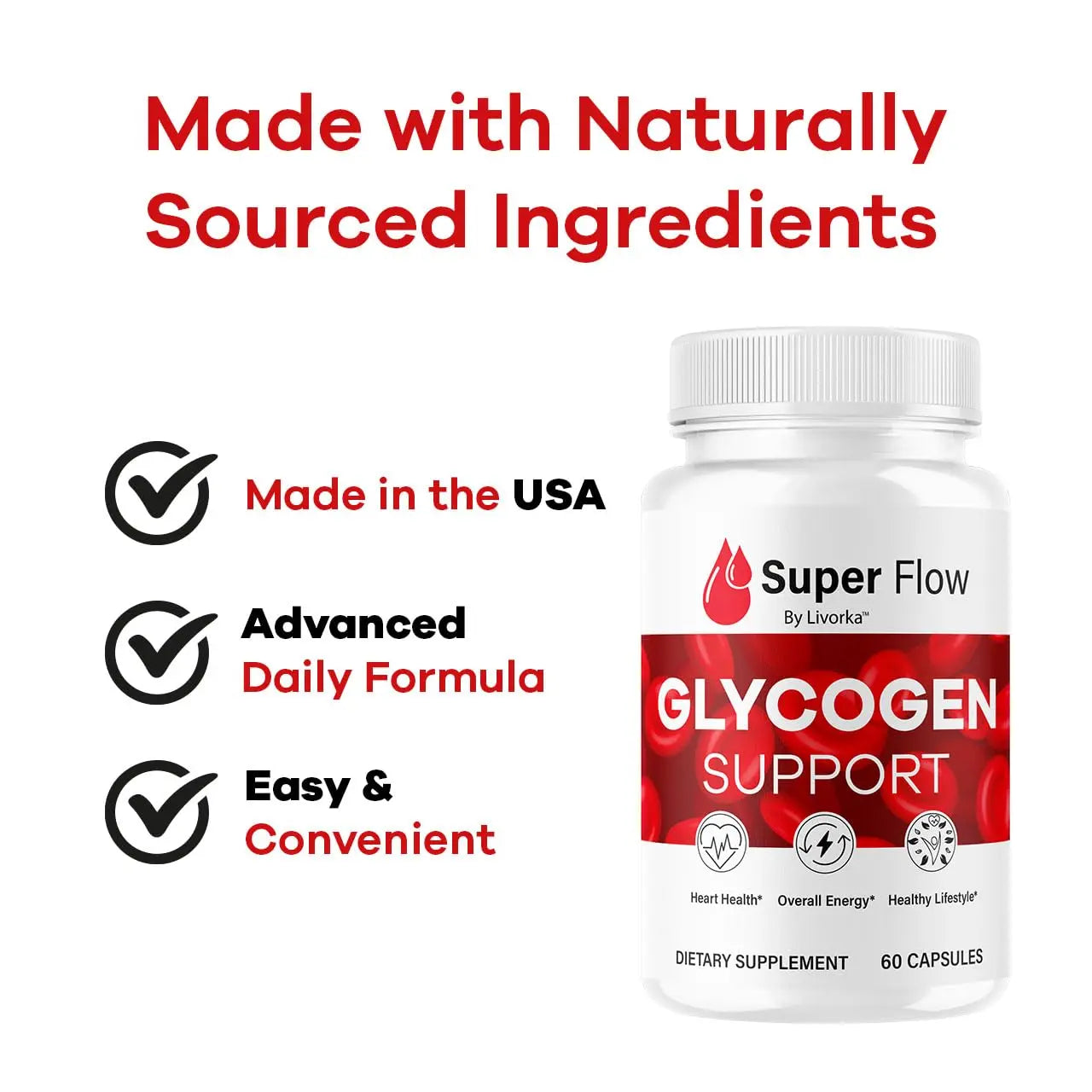 (2 Pack) Super Flow Glycogen Capsules - Official SuperFlow Advanced Glycogen Support Pills - Maximum Strength, Natural Formula Vitamins for Overall Health & Wellness Reviews, 120 Capsules for 2 Months LIVORKA uk supplements