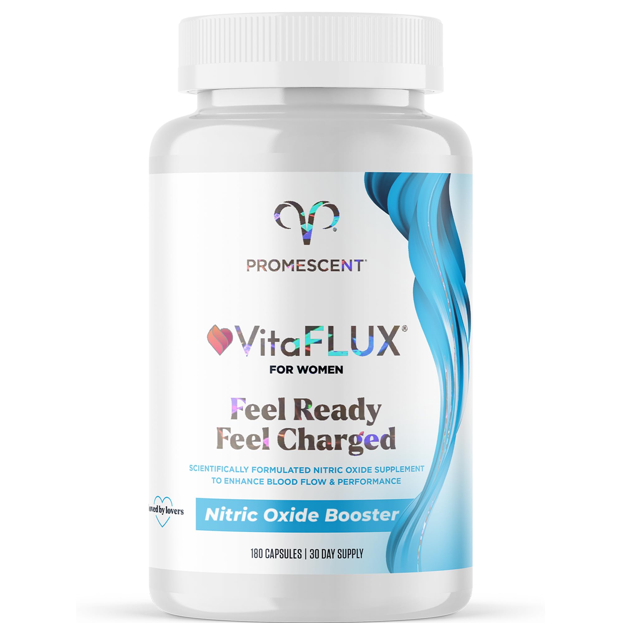 Promescent VitaFLUX Women's Nitric Oxide Booster Supplement, Boost Energy & Performance - Therapeutic Dose of Essential Amino Acids L Arginine, L Citrulline, L Carnitine, Zinc (180 Capsules) Promescent uk supplements