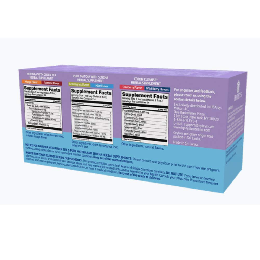 12 Pack of Hyleys Wellness 14 Days Cleanse Kit - 42 Tea Bags (100% Natural, Sugar Free HYLEYS uk supplements