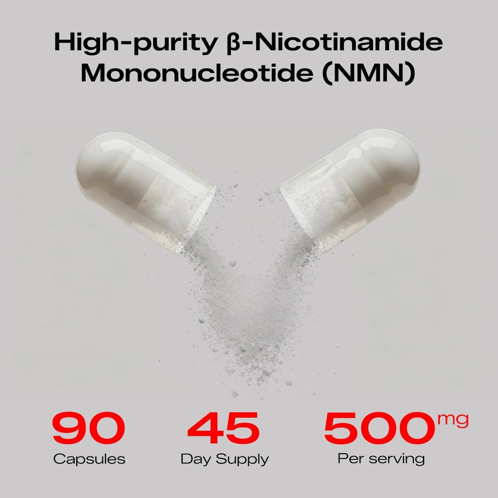 PEPAX NMN Supplement 500mg - 99% Pure NMN Supplement Capsules for Increased NAD Levels & Healthy Aging - Third Party Tested Stabilized Capsules, cGMP Certified, 90 Liposomal NMN (45 Servings) PEPAX uk supplements