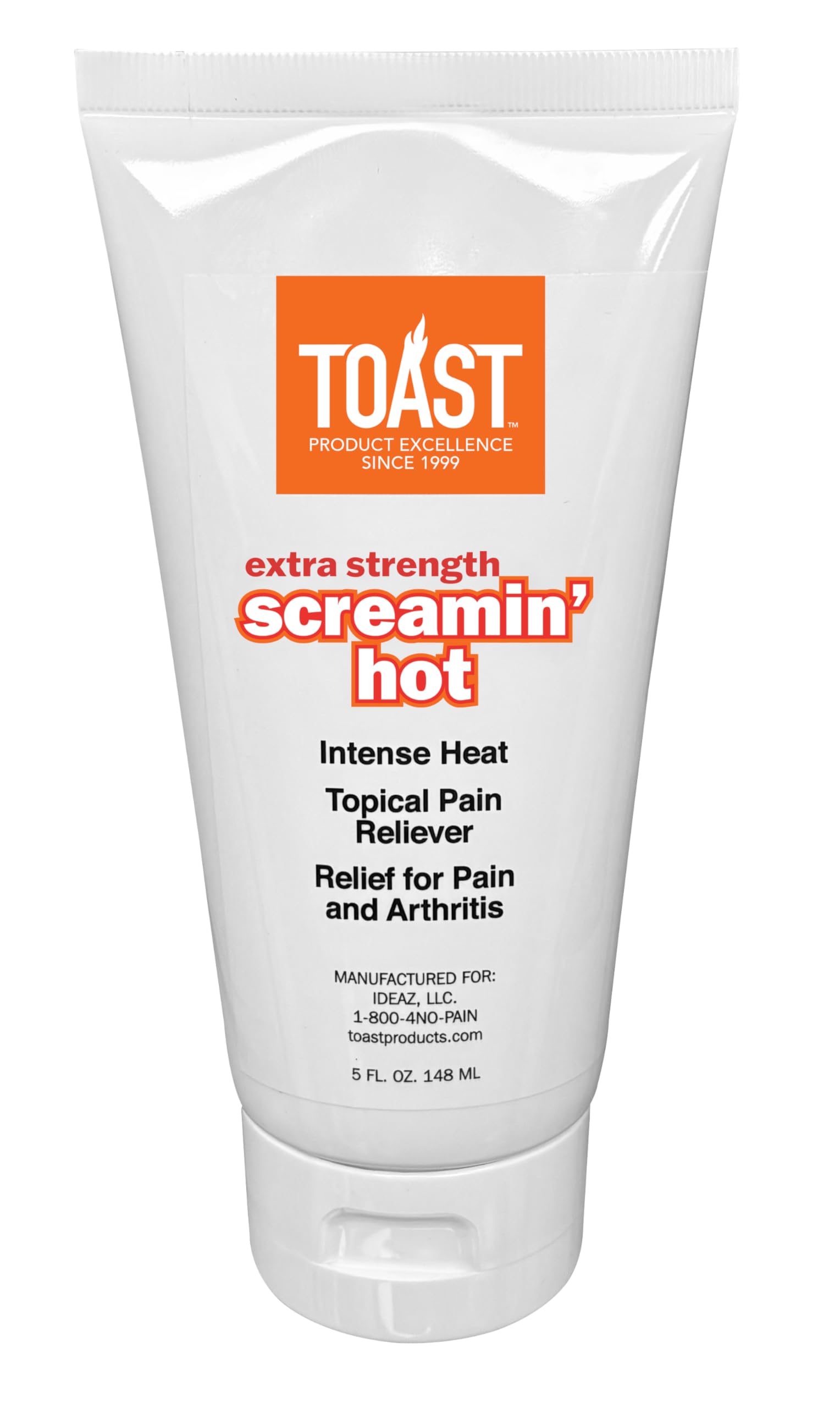 Toast Extra Strength Screamin Hot Intense Heat Topical Pain Relief Cream for Muscles and Joints - 5 Ounces Toast uk supplements