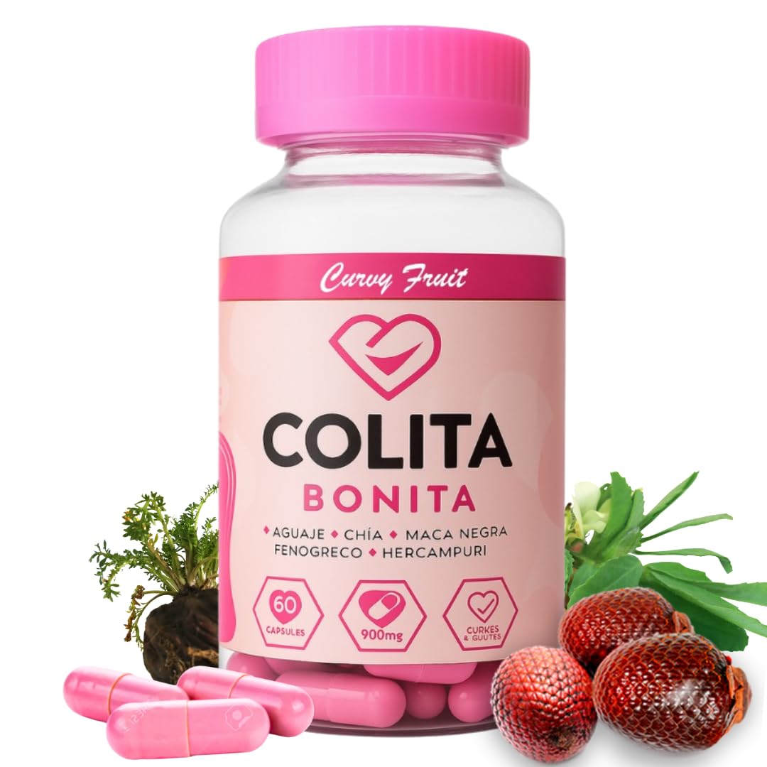 Colita Bonita – Aguaje, Black Maca & Fenugreek Pills – Natural Booty Growth & Hip Shaping Supplement – Supports Curves, Hormonal Balance & Waist Definition – 60 Capsules (30-Day Supply) Curvy Fruit uk supplements