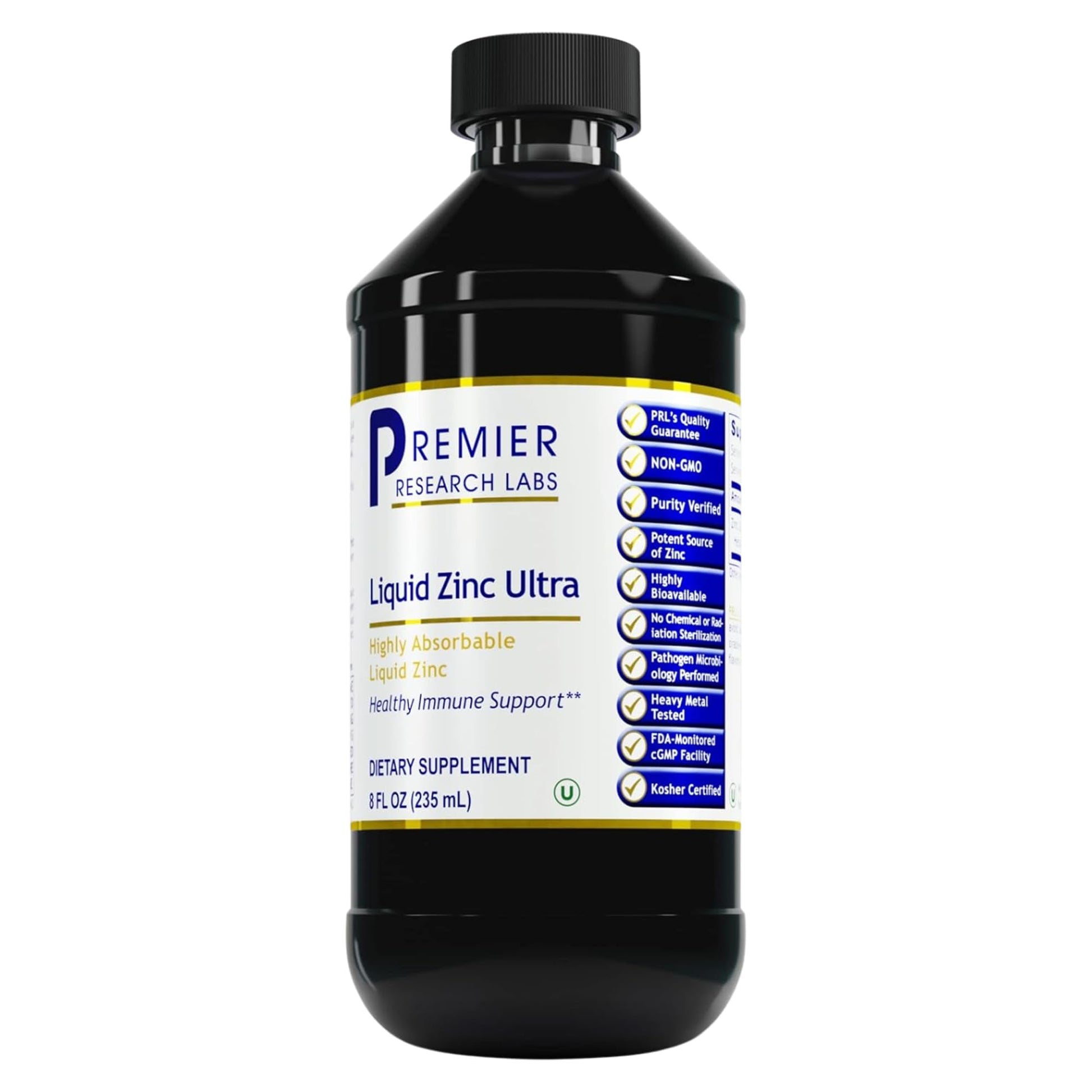 Premier Research Labs Liquid Zinc Ultra Supplement - for Immune Support & Well-Being for Adults & Kids - Highly Absorbable Drops - Used for Rapid Analysis of Zinc Status - 8 fl oz Premier Research Labs uk supplements