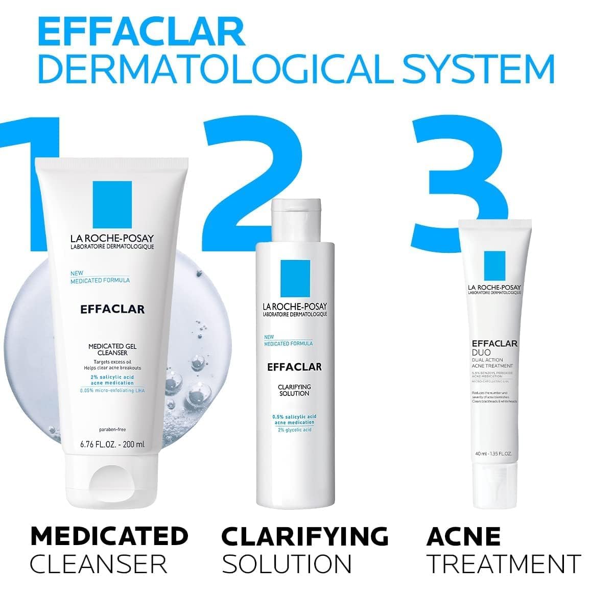 La Roche-Posay Effaclar Medicated Gel Facial Cleanser, Foaming Acne Face La Roche-Posay uk supplements