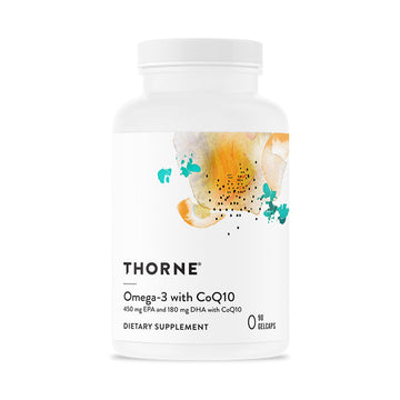 THORNE - Omega-3 with CoQ10 - Omega-3 Fatty Acids Supplement with CoQ10 - EPA and DHA - 90 Gelcaps THORNE uk supplements