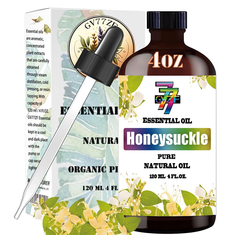 Honeysuckle Essential Oil 4 Fl Oz 120Ml - Honeysuckle Oil for Diffuser,Cleaning,Massage,Yoga GV77ZF uk supplements