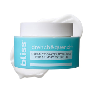 Bliss Drench & Quench Hyaluronic Acid Cream to Water Moisturizer | Lightweight Face Cream with 4 Types of Hyaluronic Acid for All Day Hydration and Plump Skin | Clean Vegan & Cruelty Free 1.7 fl oz Bliss uk supplements