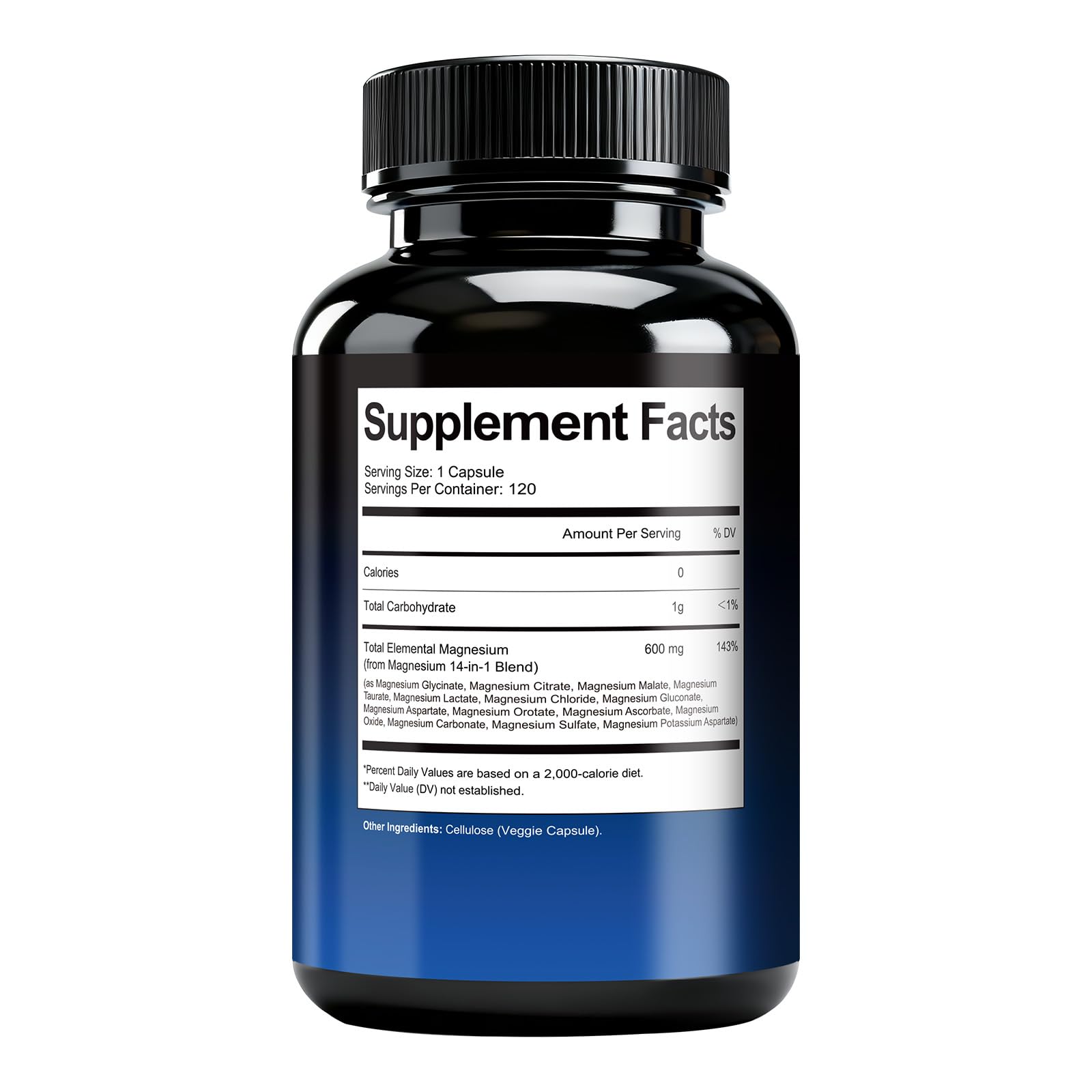 14-in-1 Magnesium Complex Supplement, 1200mg Elemental Magnesium Glycinate, Citrate, Malate, Taurate - Magnesium Complex for Women Nerves, Bone & Heart Health | Non-GMO GrthNutr uk supplements