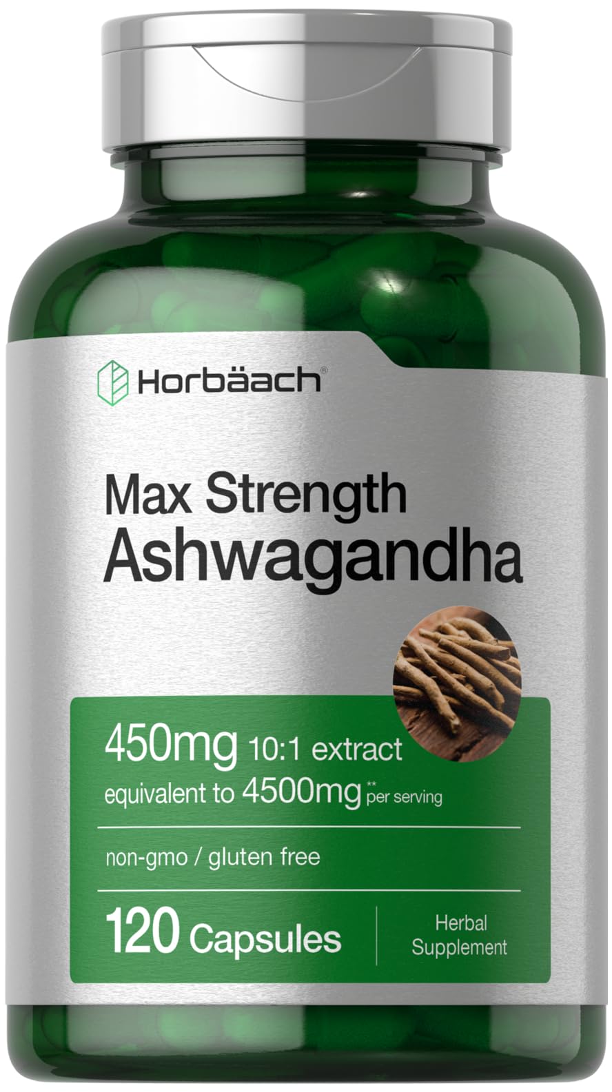 Horbäach Ashwagandha Supplement | Max Strength | 120 Capsules | Non-GMO, Gluten Free Horbäach uk supplements