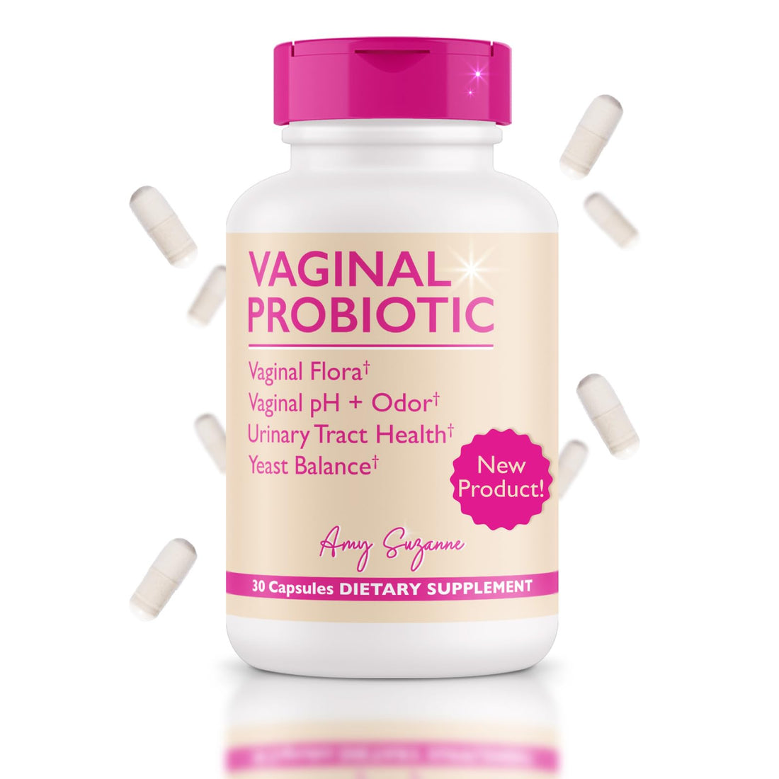 Amy Suzanne Vaginal Probiotics for Women - 10 Billion CFU Probiotic for pH Balance and Urinary Tract Health Amy Suzanne uk supplements