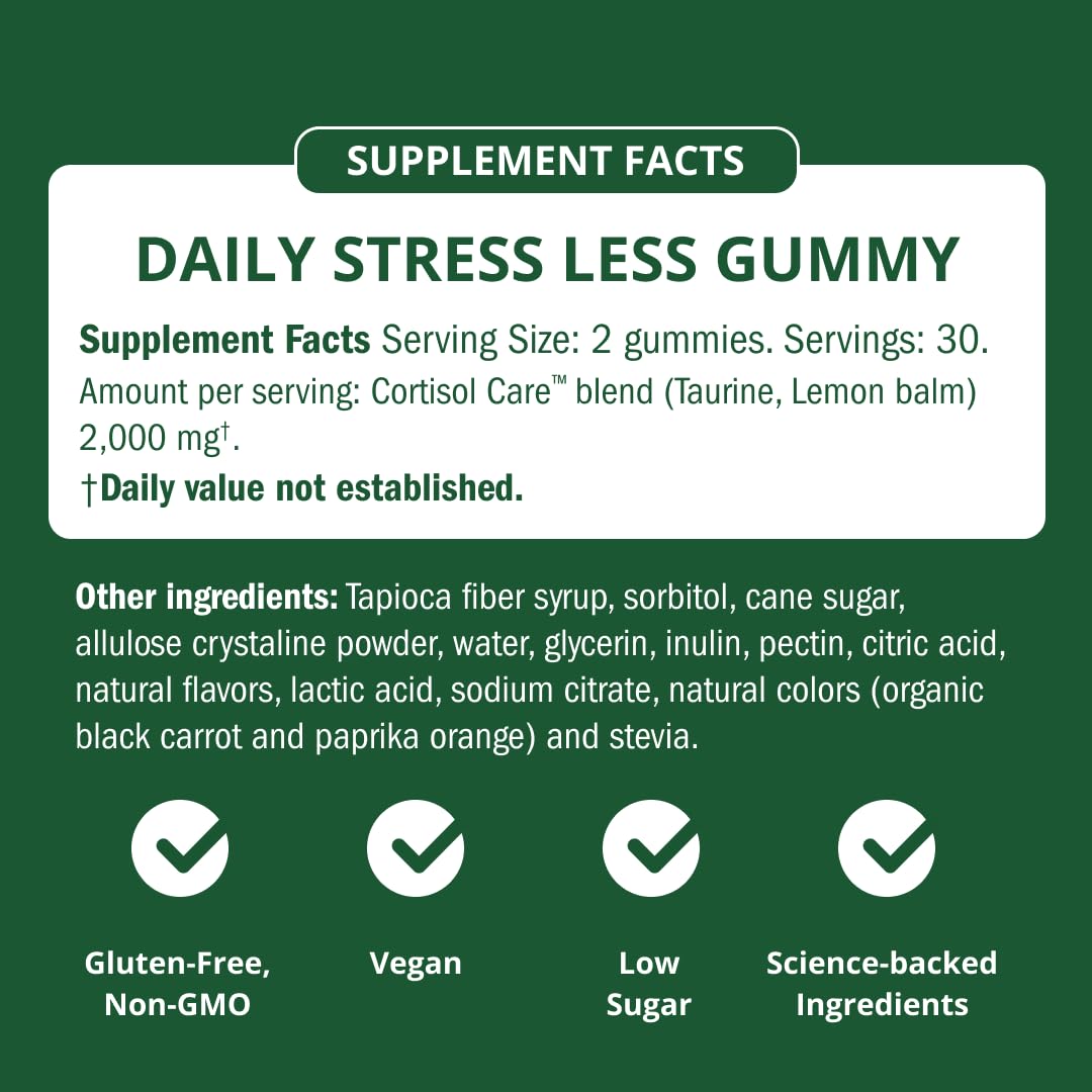 Semaine Stress Less Gummy with Cortisol Care™ 60 Count – Daily Support for Stress, Mood & Sleep Semaine uk supplements