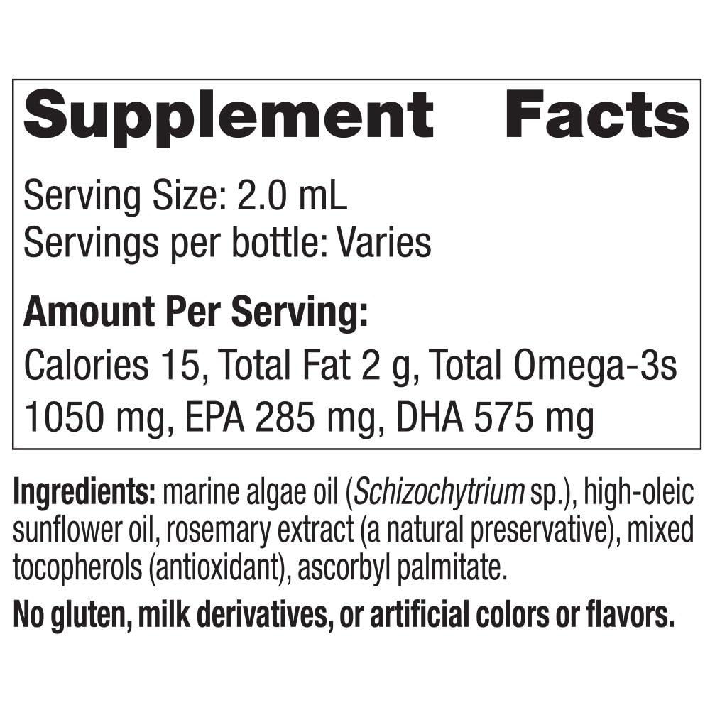 Nordic Naturals Baby’s DHA Vegetarian, Unflavored - 1050 mg Plant-Based Omega-3-1 oz - Supports Brain & Vision Development in Babies - Non-GMO, Vegan - 15 Servings Nordic Naturals uk supplements